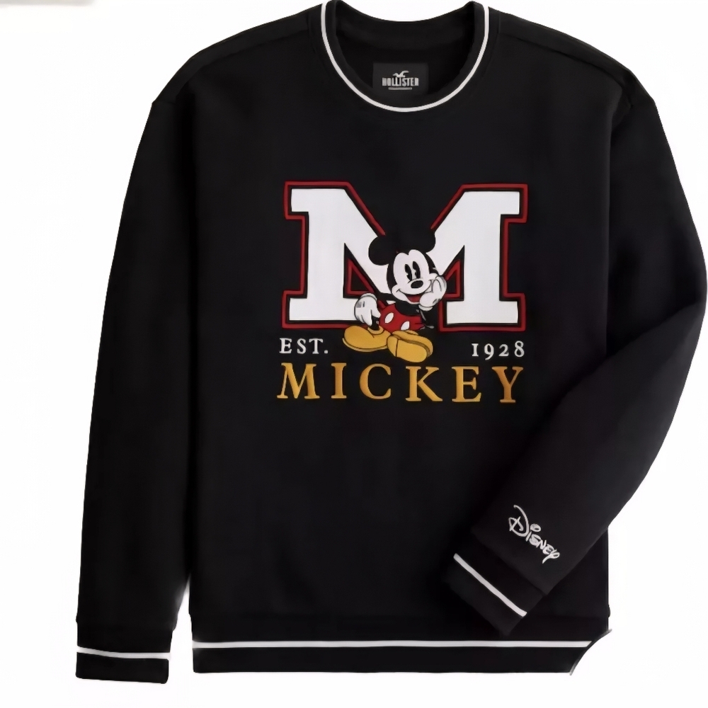 Disney Black Mickey Mouse Crewneck Sweater